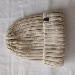 Furtalk Knit Beanie Hat Cream